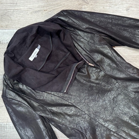 Calvin klein full zip asymmetrical moto jacket ❤️ - Picture 4 of 7